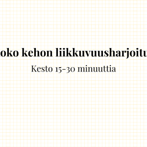 Koko kehon liikkuvuusharjoitus
